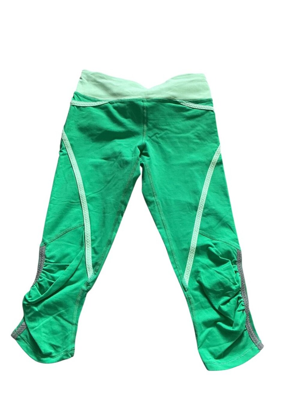Lululemon Run: Pace Crop Leggings Green 2
